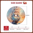 thumbnail image 2 of Lukts Sailing Ship Ocean Sunset Print Color Life Christmas Tree Skirt, Winter Holiday Tree Mat Decoration ,Can be Used as A Shawl-36", 2 of 6
