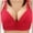 5-Red, variant on YWDJ Comfy Bras for Womens Front Closure Bras No Underwire Sleep Bras Adjustable Straps Half Cup Push up Wrap Comfy Bras Padded Plus Size Bras Lounge Bras Gray L