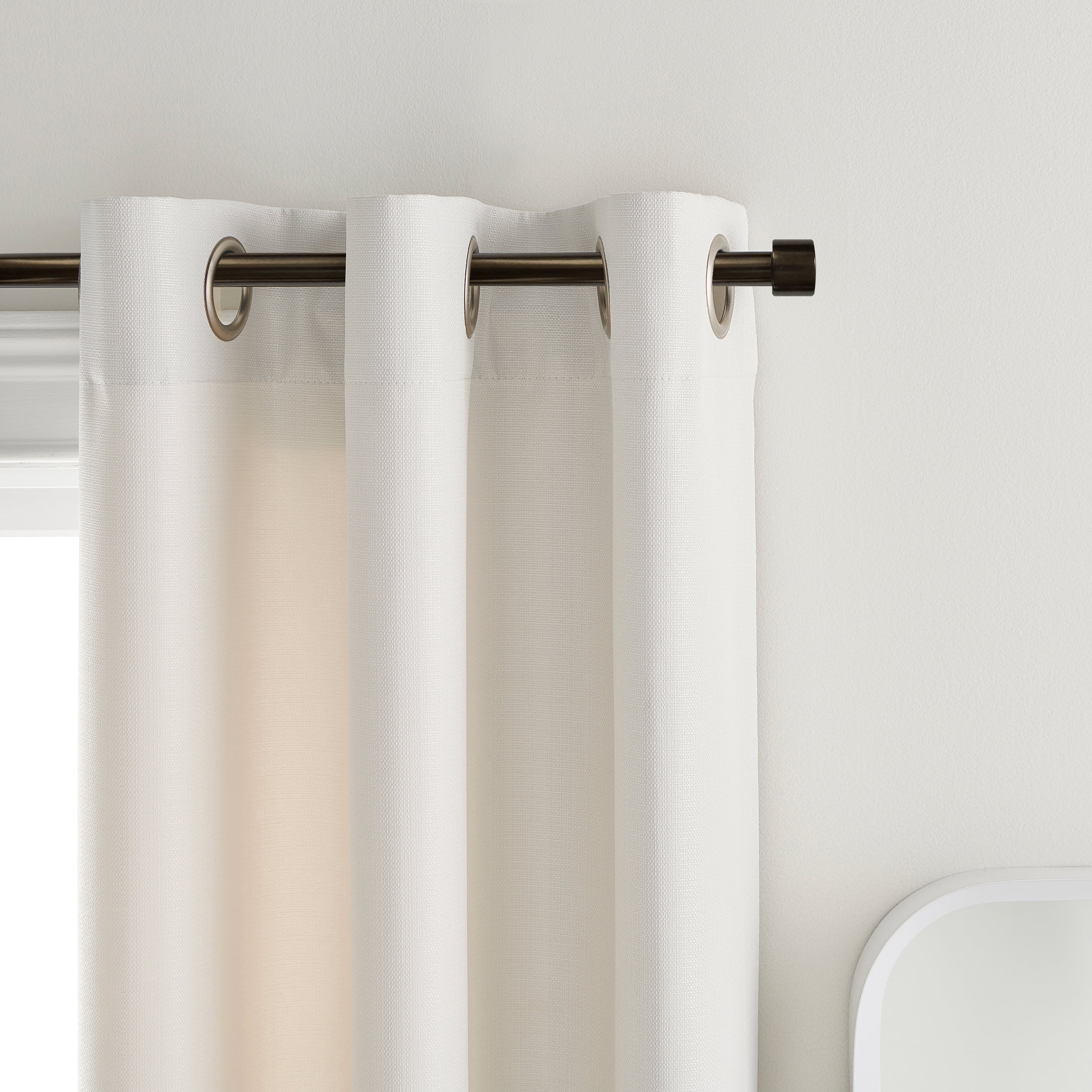 Mainstays 3/4 in Bronze Adjustable Single Curtain Rod Set, 30-84 in