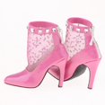 thumbnail image 3 of Botines de moda 1/3 BJD Tacones altos para la noche Lolita Doll PU Leather Pink Stiletto Shoes Baoblaze Zapatos de muñecas BJD, 3 of 7