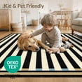 thumbnail image 4 of ODIKA Striped Vintage Symmetrical Pinstripe Wide Bands Doormat Farmhouse for Small Living Room, Playroom, Bedroom, Easy Care Kids Safe, 4 of 7