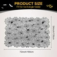 thumbnail image 3 of KEINXS Halloween TableCloth  Spider Webs Tablecloths Black Tablecloth Lace Fabric Table Cloths Spooky Table Cover for Rectangle Tables for Parties Gothic Halloween Home Decorations  48x96, 3 of 7