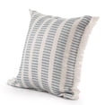 thumbnail image 5 of Ox Bay Eva 20" x 20" Blue/Ivory Striped Performance Adult Decorative Throw Pillow Cover, 5 of 5