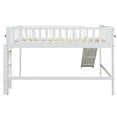 thumbnail image 5 of MAYEERTY Full Size Low Loft Bed with Ladder and Slide,White, 5 of 16