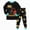 R121-Black, variant on NOLDARES Kids Pajamas Sets Boys Girls 2-Piece Sleepwear Set Cotton Long Sleeve Casual Kids Clothes,Grey,4-5 Y