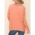 thumbnail image 3 of Doublju Women's Long Sleeve Pocket Open Front Knit Cardigan Sweater with Plus Size, 3 of 3