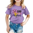 thumbnail image 1 of TZEWGL Tees For Girl Boy Solid Color Letter Printed Round Neck Short Sleeved Blouse For Toddlers size 6-7T, 1 of 4