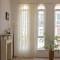 thumbnail image 2 of Namzi Elegant Bedroom Window Curtains - Beige Curtain for Living Room, 214x132CM Rod Pocket Curtain Panel, Lightweight Polyester Curtains , 1 slice for Home Decor.Style B, 2 of 5