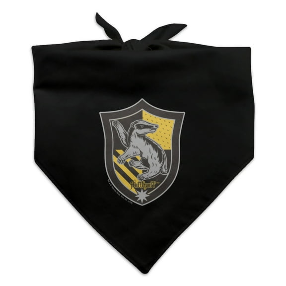 Harry Potter Hufflepuff Plaid Sigil Dog Pet Bandana