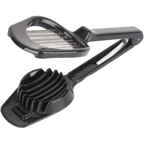 Cortador de huevos de plástico personalizado, cortador de fruta de fresa pequeña de plátano negro para huevos duros, herramienta de cocina para Bar y hogar
