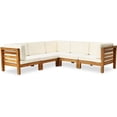 thumbnail image 1 of Canapé Oana 5 Places en Forme de V avec Coussin Teck/beige, 1 of 21