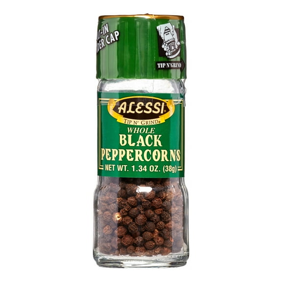 Alessi Whole Black Peppercorns, Grinder, 1.34 Oz