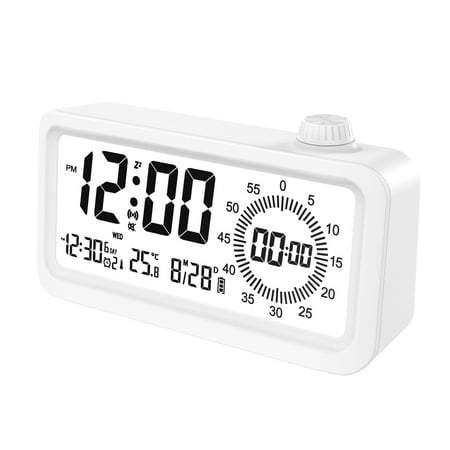 Potrochi Alarm Clocks For Bedrooms, Digital Alarm Clock with Large Display Big Bold Numbers, Dimmer, USB Charging Ports, Snooze, Small Table Desk Clock for Bedroom, Clock for Heavy Sleepers