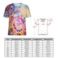 thumbnail image 2 of Color Texture Women's T-Shirt Short Sleeve T Shirts Tops Tee Ladies Loose T, 2 of 7