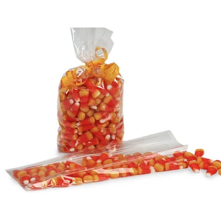 Pack Of 100, Solid Cello Bags 3 X 1.75 X 8.25" Clear Gusset Style Cello Bags 1.2 Mil For Cups, Mugs, Candle, Gifts & Food Item