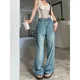 thumbnail image 2 of ZOENOVA Harajuku Cargo Jean Street Fashion Women's Pantalones Baggy Straight Jeans Loose Retro Y2K Versatile Denim Trousers, 2 of 4