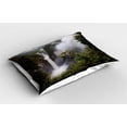 thumbnail image 2 of Ambesonne Nature Pillow Sham 2 Pack, San Rafael Waterfalls, 36"x20", Green Grey, 2 of 3