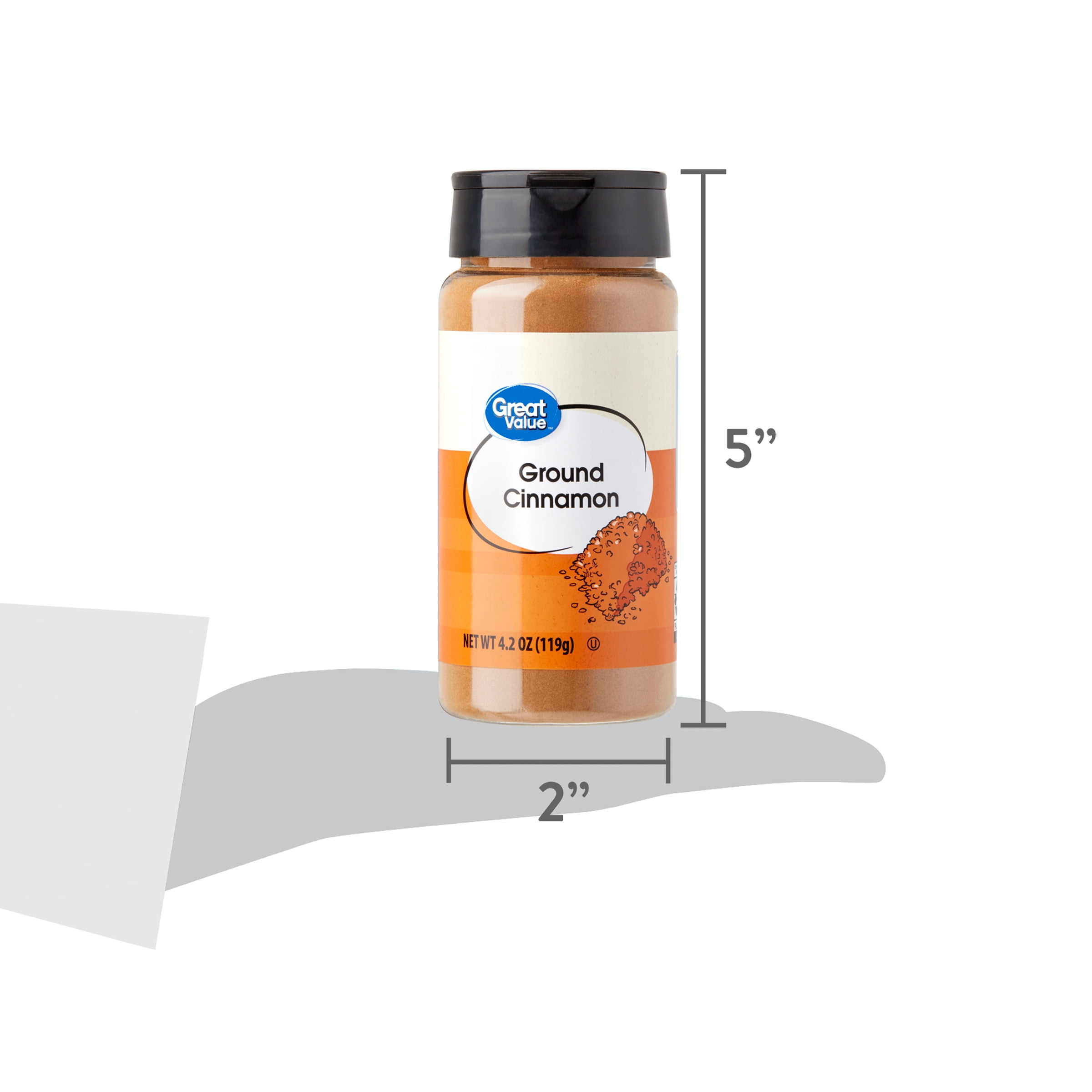 (4 pack) Great Value Ground Cinnamon, 4.2 oz