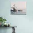 thumbnail image 3 of HFDF Zen Bathroom Wall Art Stone Spa Wall Decor Lotus Flower Meditation Spiritual Pictures Canvas Prt Patg Artwork Home Decorations for Yoga Bedroom Bathroom Livg Room 18x12inch Framed, 3 of 6