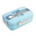 thumbnail image 2 of Fiambrera Bento Box para niños Fiambrera Bento portátil con 3 compartimentos Contenedores de almuerzo Contenedores de preparación de comidas a prueba de fugas Contenedores de fiambrera reutilizables s, 2 of 10