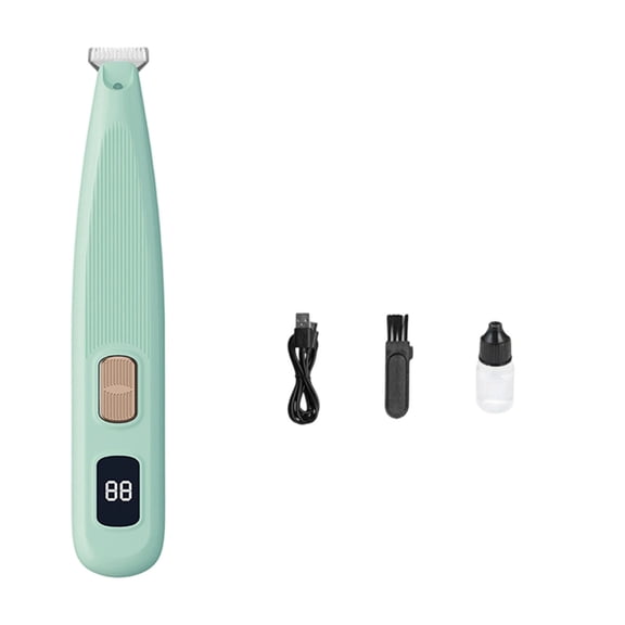 Rechargeable Pet Hair Trimmer Low Noise LED Light Grooming Tool for Cat Dog Paws Ears Face Hair Cutting Beauty