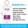 thumbnail image 2 of Cruise Luggage Tags for Carnival, MSC, Costa, NCL & Princess Cruise Ships, 6Pack Clear Tags Zip Seal Reusable Cruise Travel Essentials for 2024-2025, 2 of 7