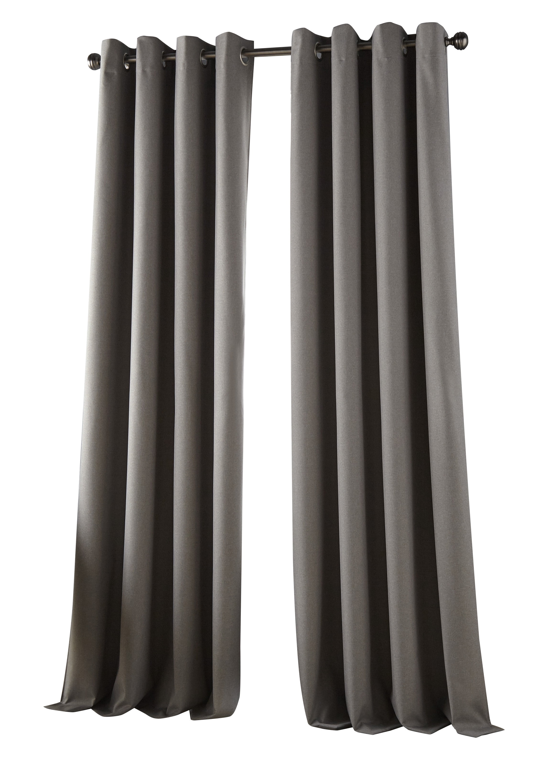Royal Solid Blackout Thermal Grommet Single Curtain Panel, Grey, 1.6", Blackout, 54 x 84"