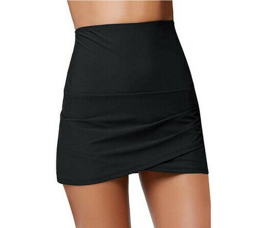 high waisted swim skirt