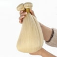 thumbnail image 5 of Blonde Bundles Straight Human Hair Weave 100% Brazilian Remy Natural Human Hair Weft Extensions Human Hair Bundles 613# 26inch, 5 of 7