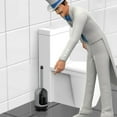 thumbnail image 3 of MR.SIGA Toilet Bowl Brush and Holder for Bathroom, Gray and Black, 3 of 8