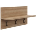 thumbnail image 6 of Nexera Porto Entryway Wall-Mounted Coat Rack, Brown Oak, 6 of 7