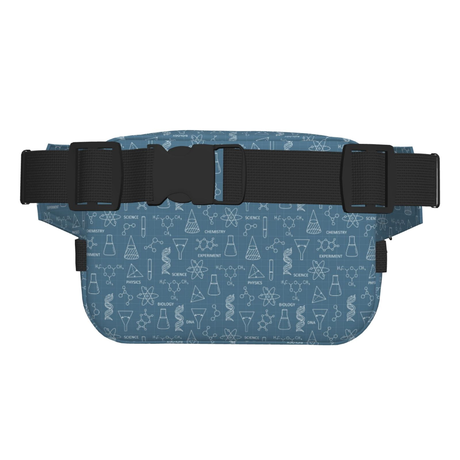 Picia Chemical Formulas And Objects Print Square Double-Layer Waist Bag Mini Adjustable Waist Belt Bag Exercise Running Travel Hiking