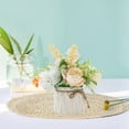 thumbnail image 3 of Simulación de flor de artificial con jarrón Ramo Bolas de plantas para Blanco, 3 of 9