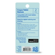 onn. Crayon Tablet Styluses Touch Pen with Soft Silicone Tip, 2 Count Pack - Blue and Green