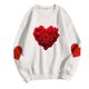 thumbnail image 5 of RKSTN Women's Valentine's Day Sweatshirts Oversized Crewneck Valentines Heart Graphic Print Hoodless Sweatshirt Womens Casual Plus Size Round Neck Loose Comfy Sweatshirt Fall Spring Clothes, 5 of 6