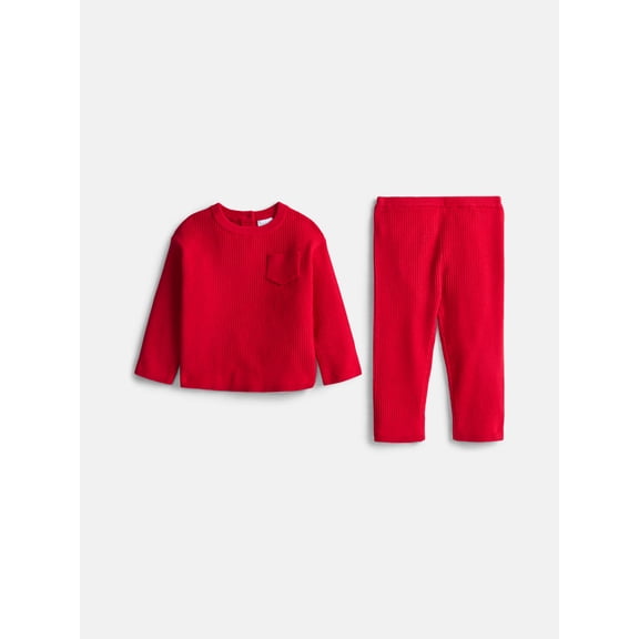 Wonder Nation Baby Boys Sweater Knit Top and Pants Set, 2 Piece, Sizes 0-3M-24M