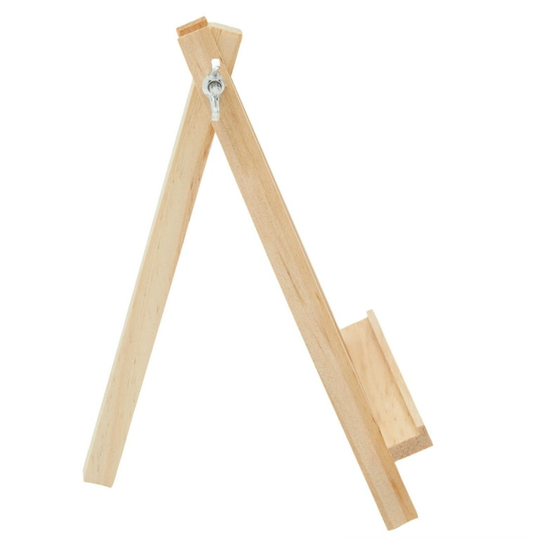 Juvale 6 Mini Easels - Natural Wood Decorative Display Table Setting Place Card Holder - 7 inch