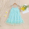 thumbnail image 4 of Ruiwil Nightdress Infant Girls Summer School Casual Breathable Clothes Flower Print Sleeveless Spaghetti Straps Girls Sleep Dress Size 1-2 Years Light Green, 4 of 4