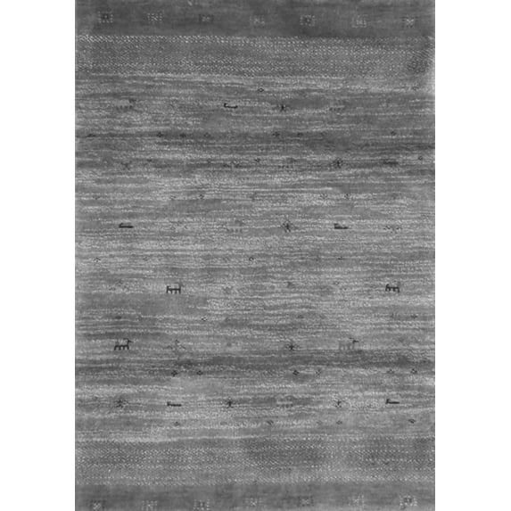 Ahgly Company Indoor Rectangle Abstract Gray Contemporary Area Rugs, 4' x 6'