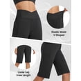 thumbnail image 4 of BALEAF Women's Bermuda Long Shorts 14" Knee Length Capri Pants High Waisted Athletic Shorts with Pockets Summer Casual Black L, 4 of 7
