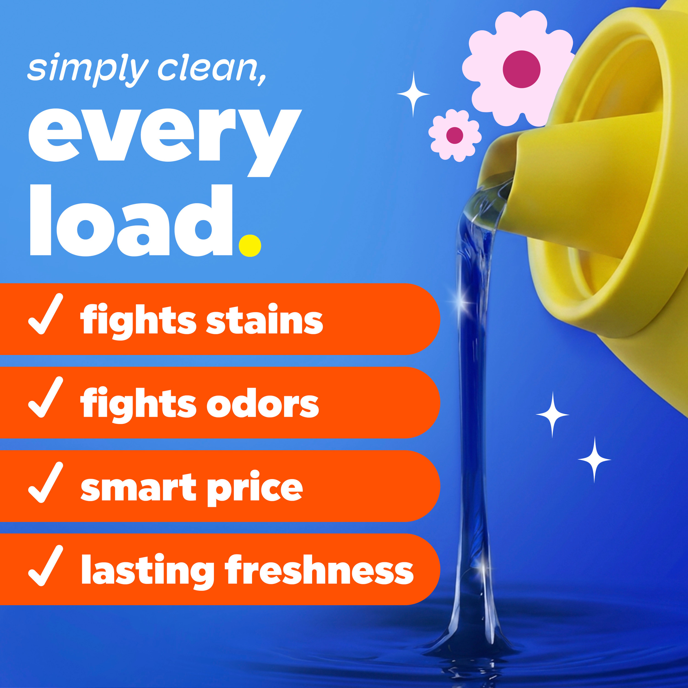 Tide Simply Clean & Fresh Berry Blossom, 107 fl oz photo 2