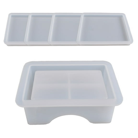 Cup Tray Storage Holder Silicone Mold DIY Resin Artwork Home Office Decoration