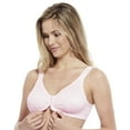 thumbnail image 1 of Carole Martin Full Freedom Front Closure with Adjustable Straps Comfort Bra - Wire Free - Stretch Cups - One Size Fits All B, C, D and DD Style 7222 Pink 42, 1 of 8