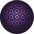 thumbnail image 1 of Ahgly Tapis Rond Lavable en Machine Intérieur Transitionnel Violet Profond, 7 Pieds Rond, 1 of 7