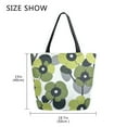 thumbnail image 5 of FORMRS Womens Canvas Tote Bag with Zipper Inner Pocket Shoulder Handbag, Gray Floral, 5 of 7