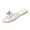 Beige, variant on Women's Fashion Casual Summer Outdoor Sandals,Slip-On Flat Sole Metallic Chain Accent Beach Slippers Beige 9