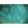 thumbnail image 1 of Ahgly Company Machine Washable Indoor Rectangle Oriental Turquoise Blue Industrial Area Rugs, 7' x 9', 1 of 4