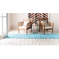 thumbnail image 4 of Rugs.com Chindi Cotton Collection Rug – 6 Ft Runner Light Blue Flatweave Rug Perfect For Hallways, Entryways, 4 of 9