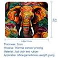 thumbnail image 5 of Elephant Gaming Mouse Pad, Desk Mat, Square 8.3x9.8 Inch Non-Slip Rubber Bottom Printed for Office and Gaming, 5 of 6