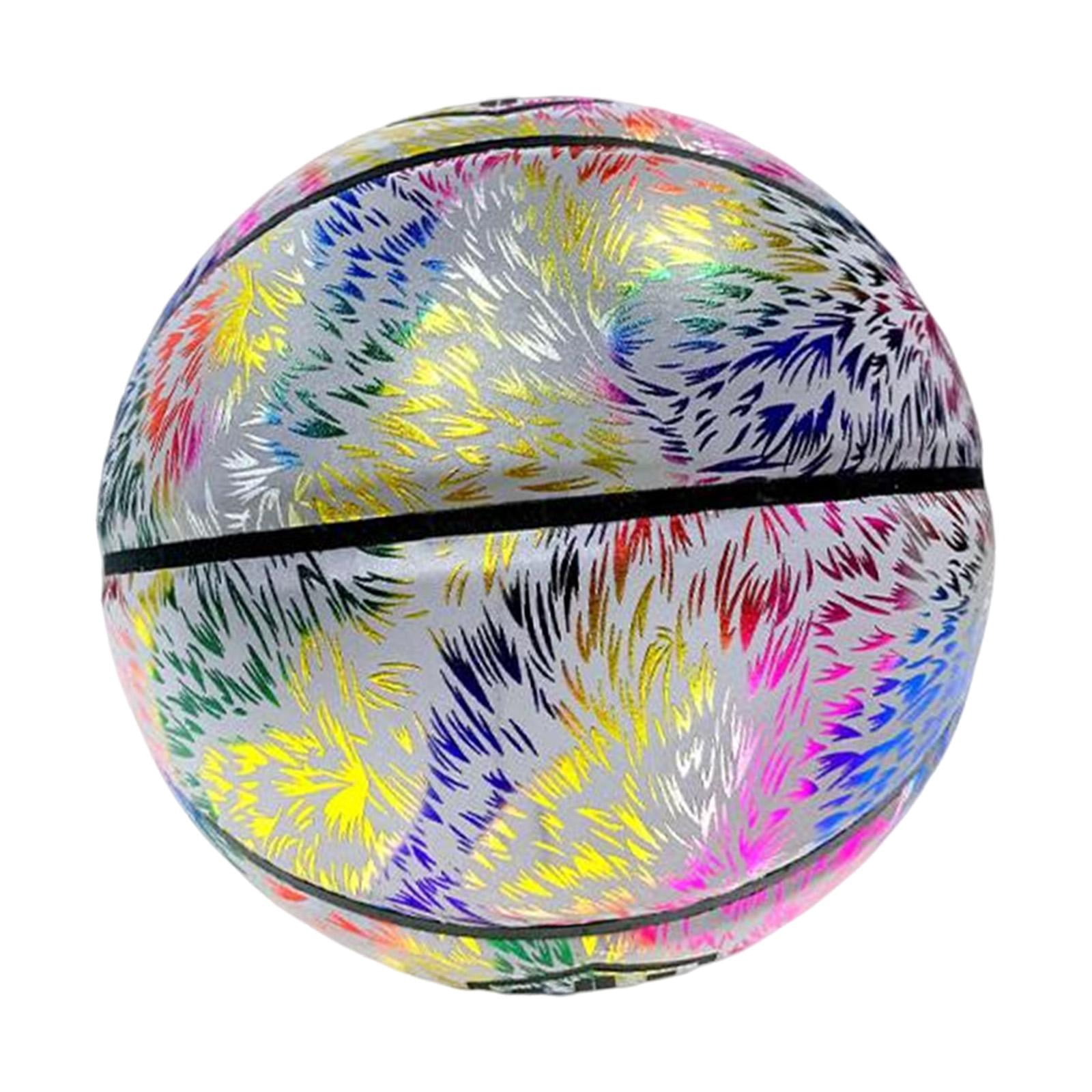 PU Glowing Basketball Training Equipment Glow in The Dark for Girls Boys Style D